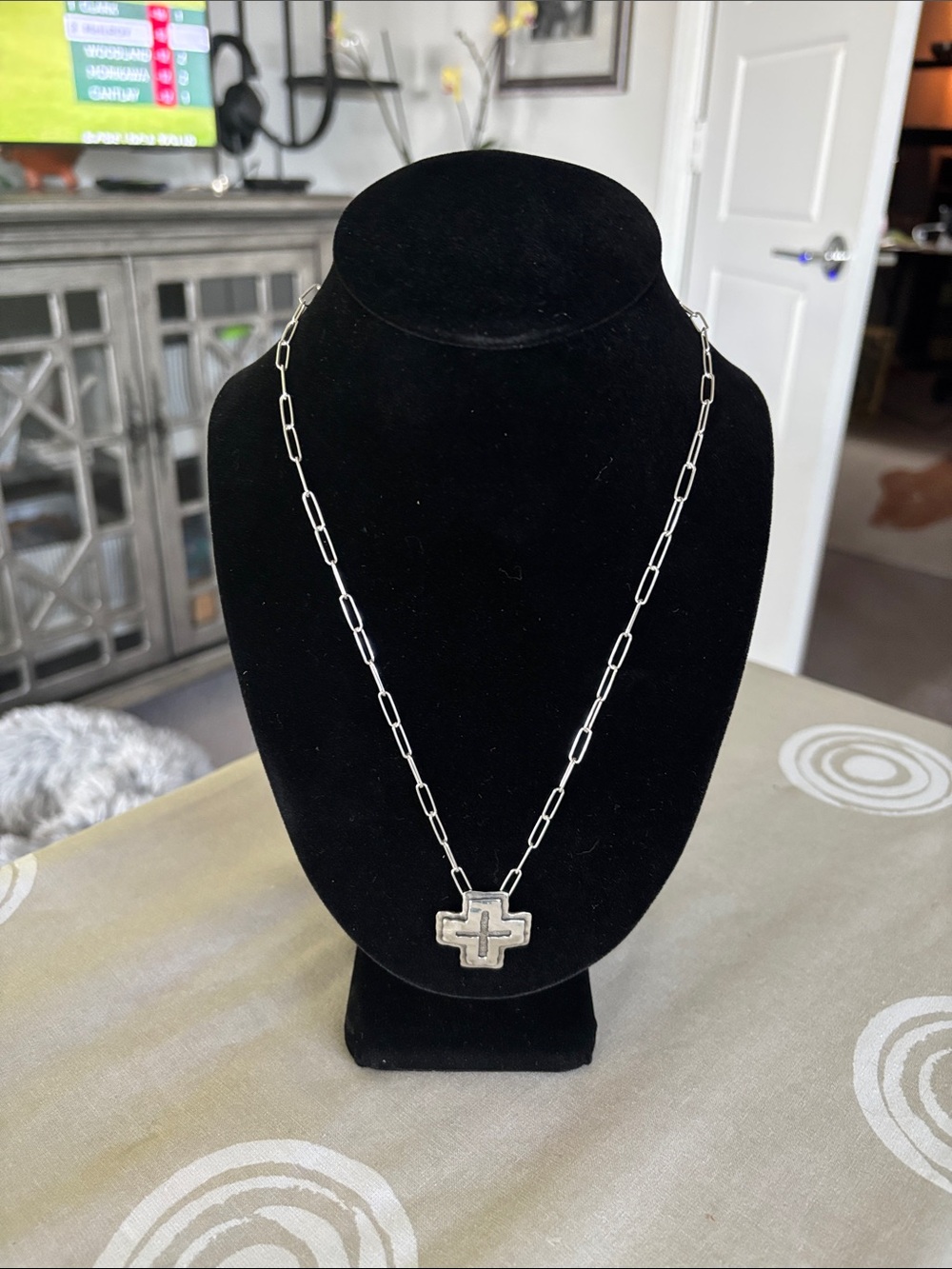Sterling Silver Cross Pendant Necklace - Silver